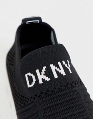 dkny platform logo slip on trainer