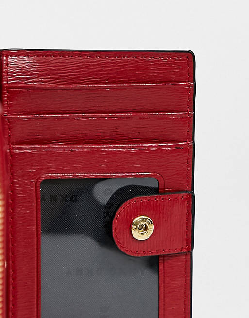 dobbelt deadlock voksenalderen DKNY – pung i tekstureret læder med lynlåsdetalje i toppen | ASOS