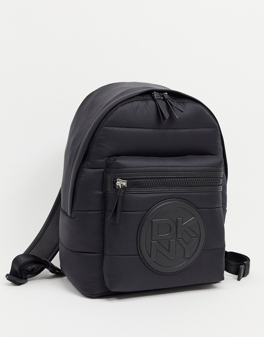 DKNY quilted backpack in black