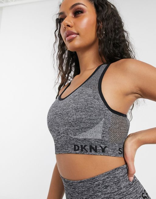 DKNY seamless bra top with mesh back