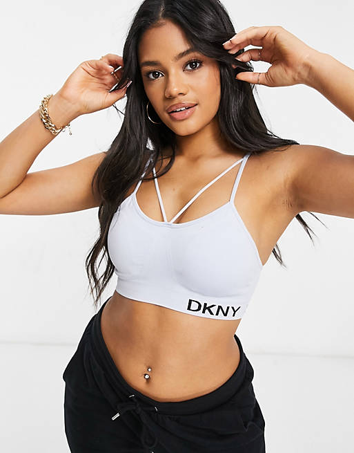 DKNY seamless strappy bra in lake