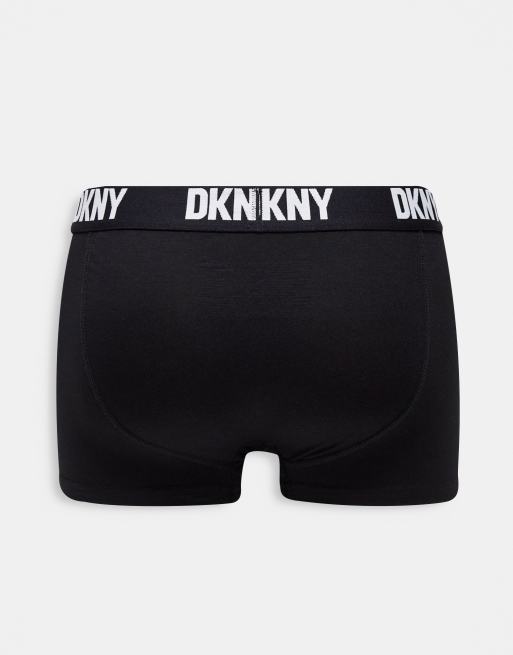 DKNY - Seattle - Set van 3 boxershorts met contrasterende stiksels in zwart, 2 van 4