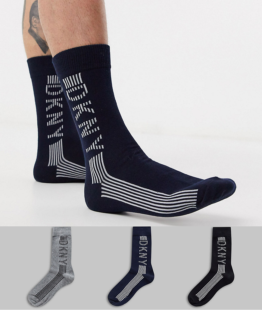 DKNY - Set van 3 paar sokken met groot logo-Multi