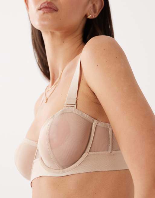 DKNY sheers convertible strapless unlined bra in beige, 2 of 4