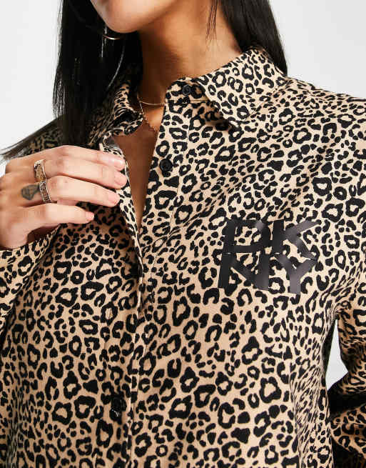 Leopard print best sale sleep shirt