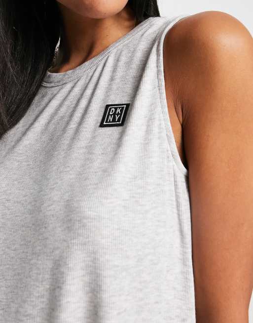 DKNY Sleepwear tank in grey heather , 2 of 4