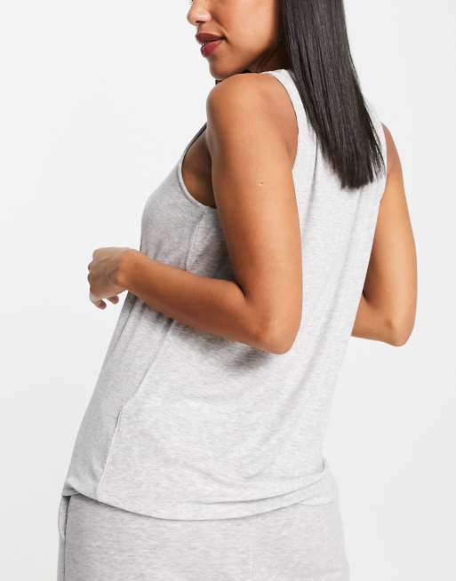 DKNY Sleepwear tank in grey heather , 3 of 4