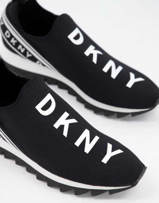 Black dkny store trainers womens