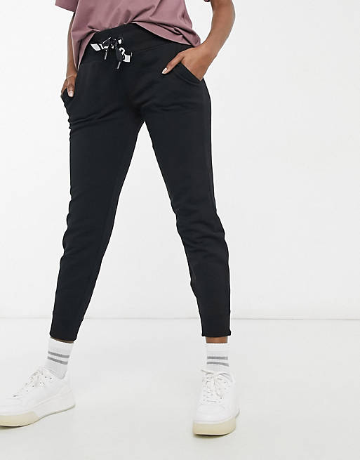 DKNY - Sorte joggingbukser med elastiske buksekanter