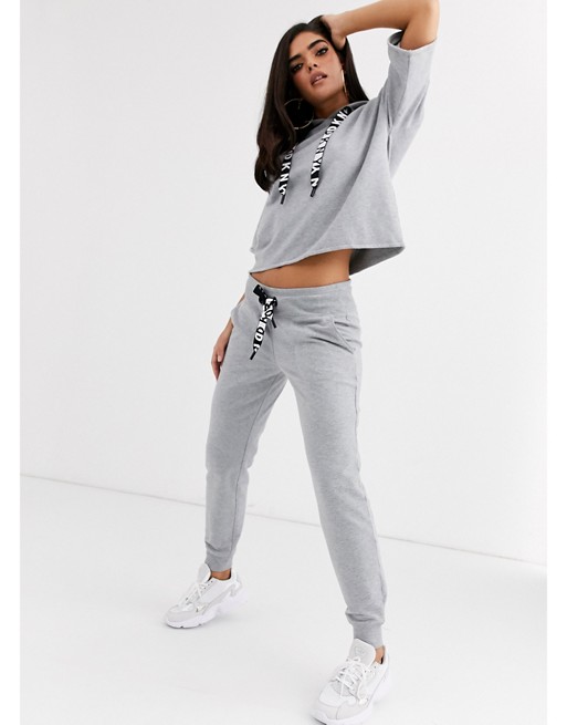 DKNY sport cuffed jogger with logo tape detail