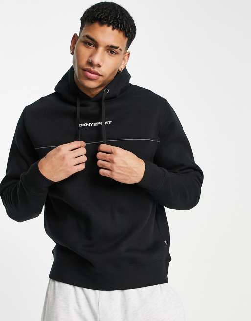 DKNY - Sport - Hoodie met logo op de borst in zwart, 2 van 4
