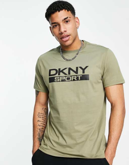 DKNY Sport printed chest logo t-shirt in black