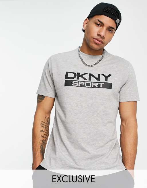 DKNY Sport printed chest logo t-shirt in black