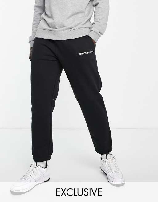 DKNY Girls Black Logo Joggers