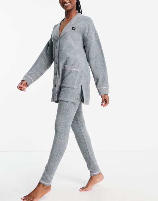 DKNY – Super weicher Strickpullover und Leggings im Set in Grau, 4 von 4