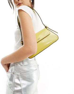 DKNY Suri flap shoulder bag in lime
