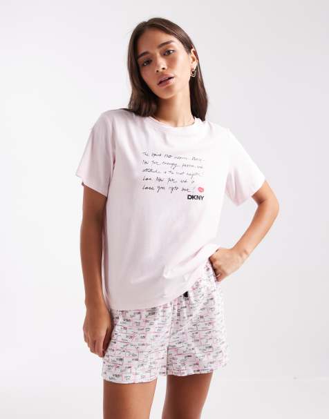 DKNY Tee and boxer sleep set in off white rsvp - view 1