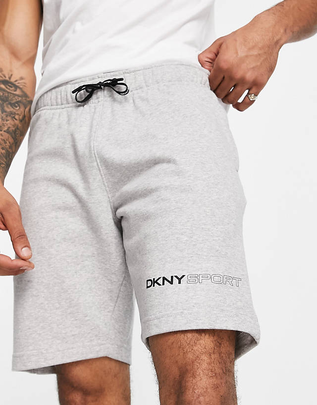 DKNY Active - DKNY Terry shorts in grey marl