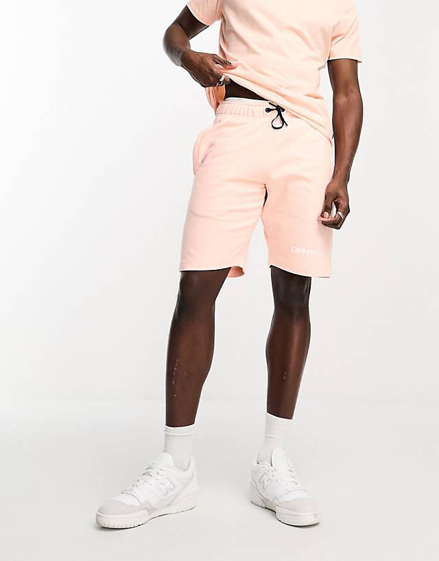 DKNY Active - DKNY Terry shorts in light pink