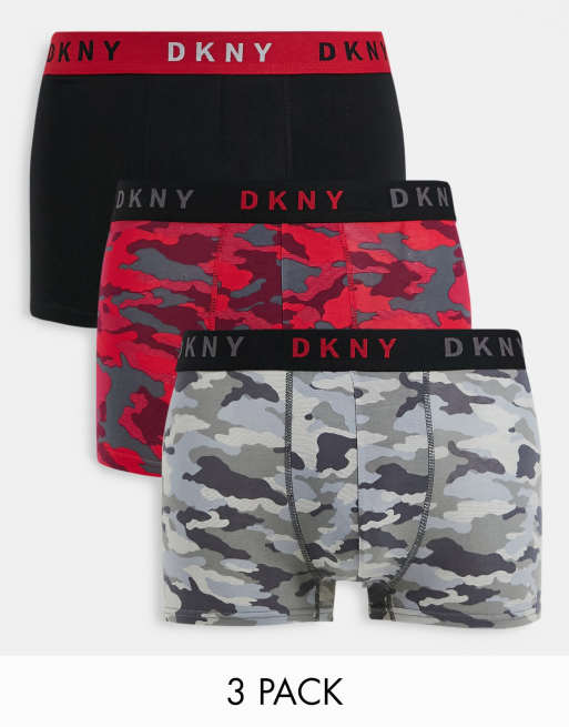 DKNY – Toledo – Zestaw 3 par bokserek we wzór moro