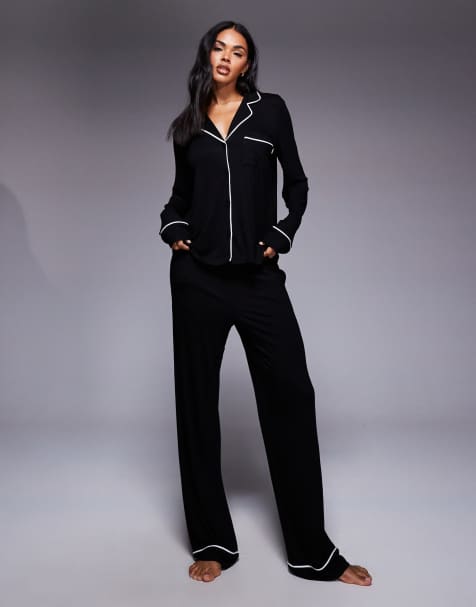DKNY Top and pant sleep set in black - view 1