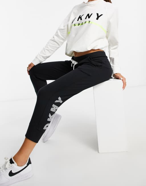 DKNY track logo sweatpants in black | ASOS