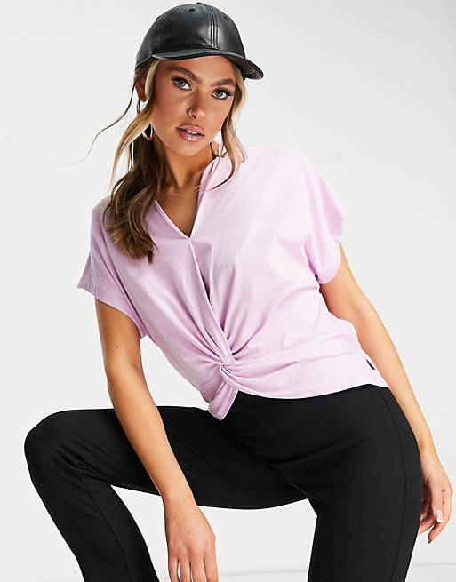 DKNY twist front top in lilac