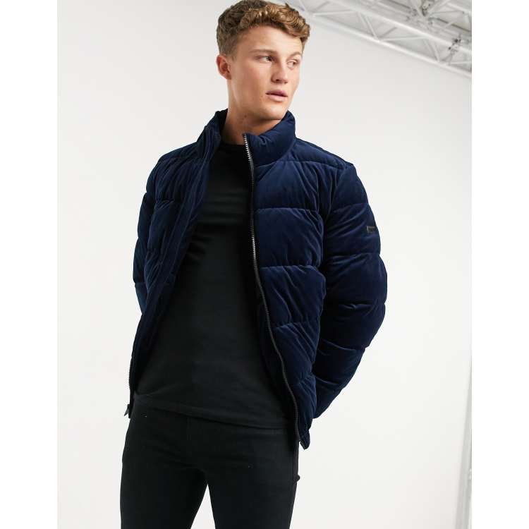 Dkny velvet quilted store puffer jacket