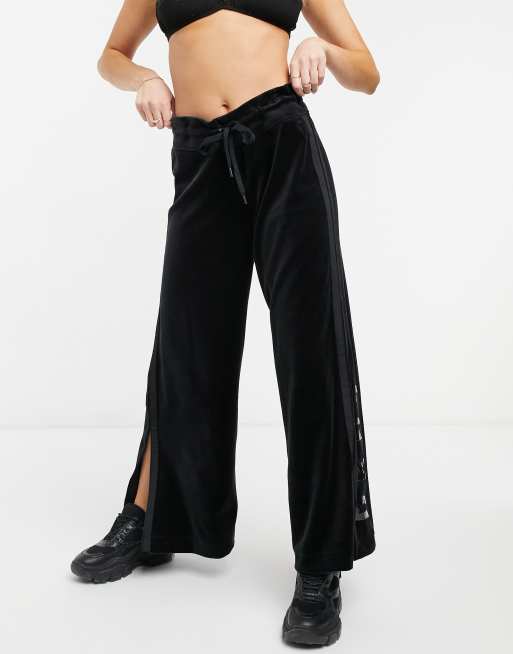 DKNY Crushed Velvet Wide-Leg Pants