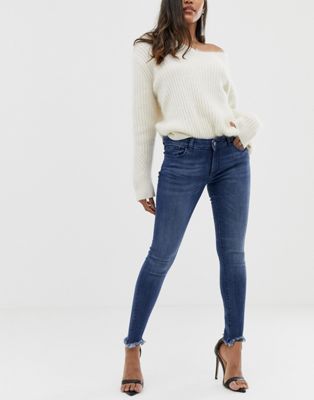 DL1961 - Emma - Skinny jeans met onafgewerkte zoom-Blauw