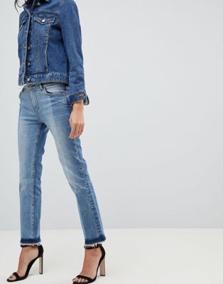 DL1961 Mara - instasculpt - Enkellange, rechte jeans-Blauw