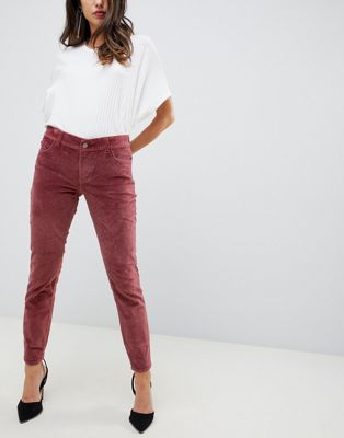 DL1961 - Margaux - Skinny enkellange jeans met halfhoge taille-Rood