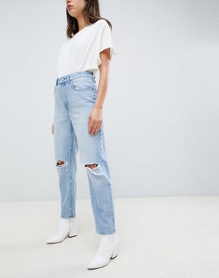DL1961 Susie jeans med avsmalnande ben samt hög midja-Blå