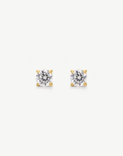 D.LOUISE Classic waterproof tennis studs 4mm in gold, 2 of 3