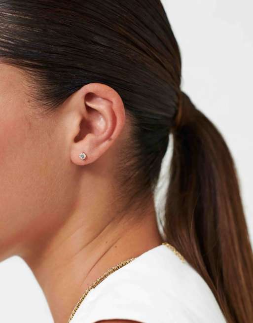 D.LOUISE Classic waterproof tennis studs 4mm in gold, 3 of 3