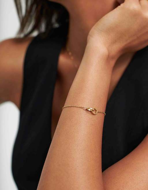 D.LOUISE Cz linked waterproof  bracelet in gold, 3 of 3