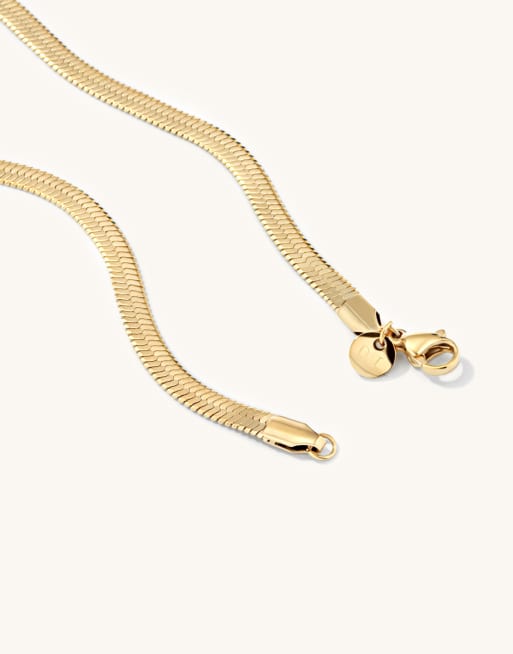 D.LOUISE Essentials waterproof snake chain necklace in gold, 3 of 3