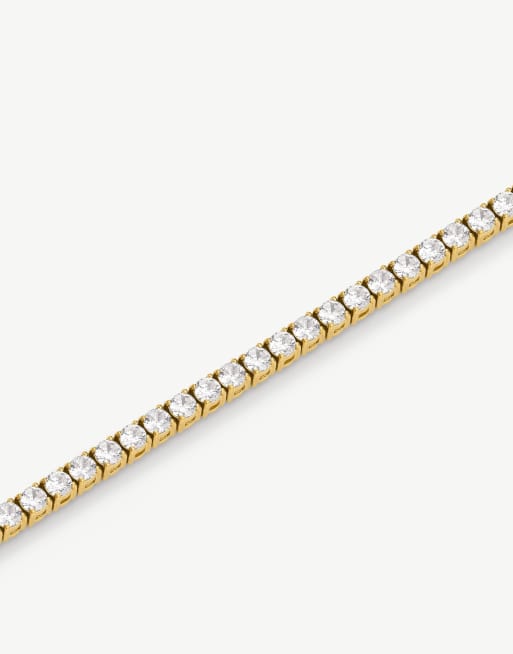 D.LOUISE Luxe waterproof tennis necklace 40cm in gold, 2 of 3