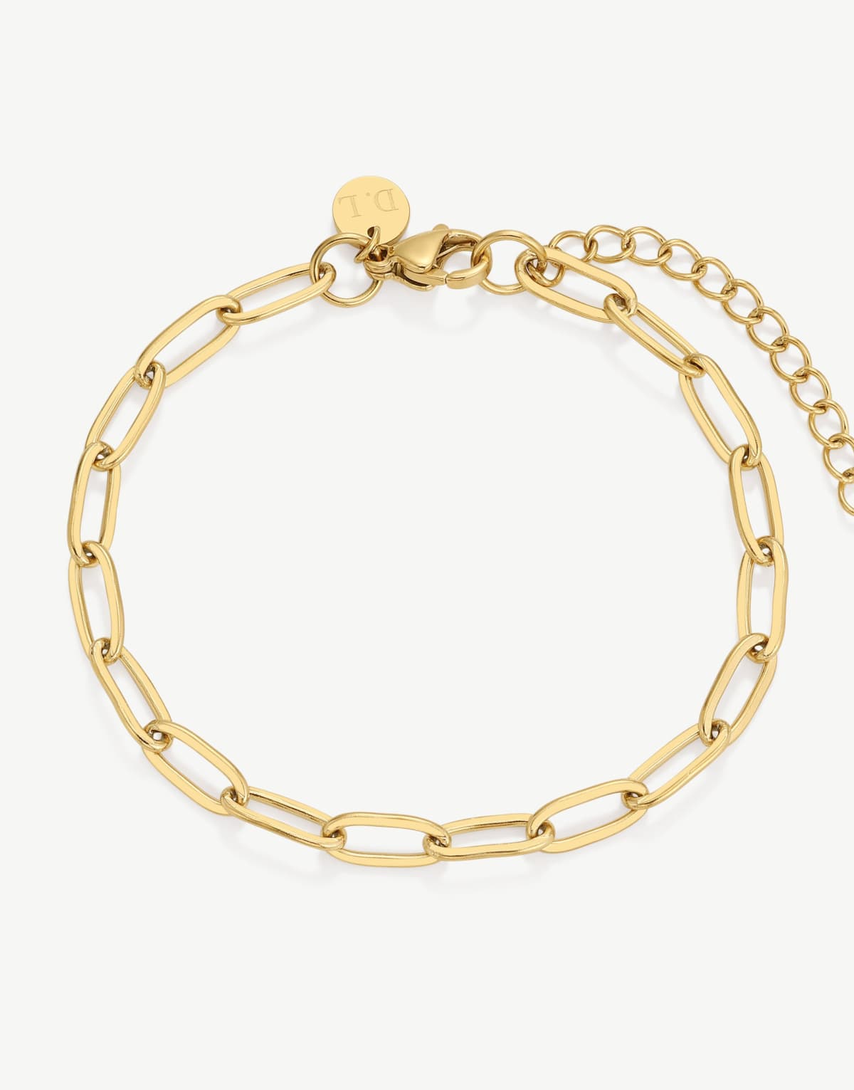 D.LOUISE Paperclip waterproof bracelet in gold