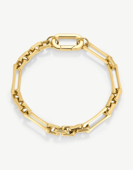 D.LOUISE The lovers waterproof chain bracelet in gold  - GOLD