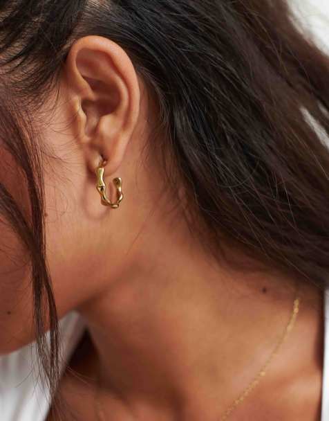 D.LOUISE waterproof Bamboo hoops in gold - view 1
