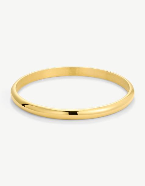 D.LOUISE waterproof Classic chunky bangle s/m in gold   - GOLD - view 1