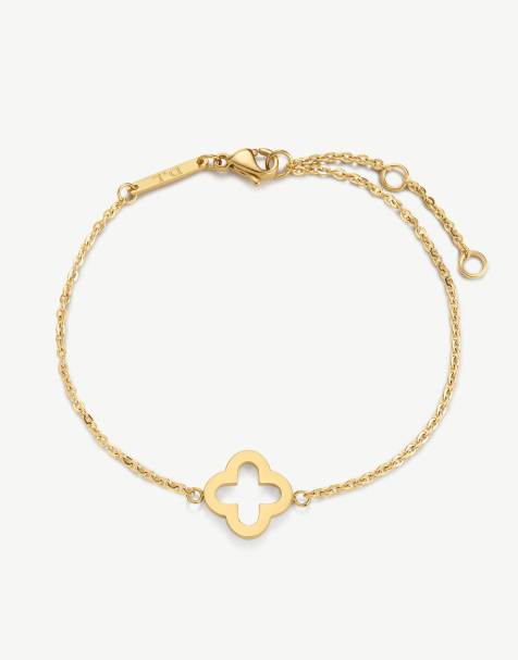 D.LOUISE waterproof Classic clover bracelet in gold - view 1