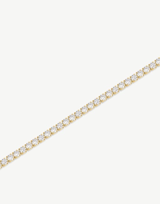 D.LOUISE waterproof Luxe tennis bracelet 3mm 16 in gold   - GOLD, 2 of 3