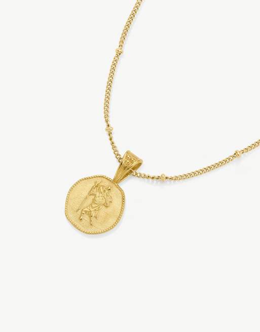D.LOUISE waterproof St Christopher  necklace in gold, 4 of 4