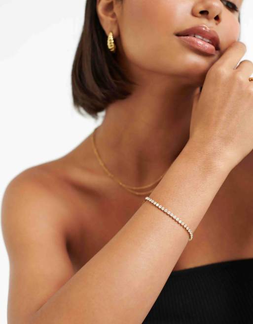 D.LOUISE waterproof Tennis bracelet in gold   - GOLD, 3 of 3