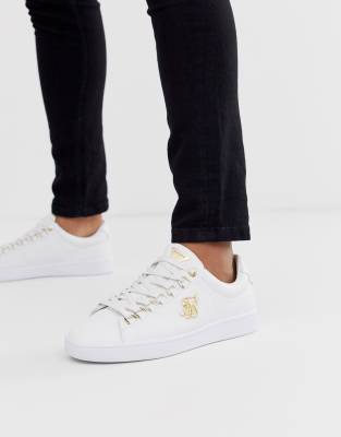 DO NOT USE SikSilk sneakers in white with gold logo