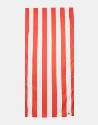 red stripe beach towel