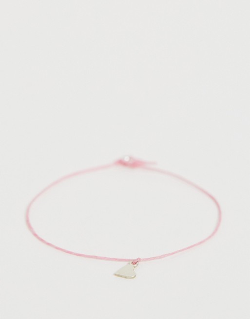 Dogeared 'keep it simple' pink heart bracelet