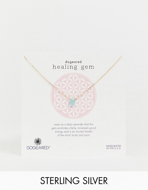Dogeared marquise amazonite gem necklace gift card
